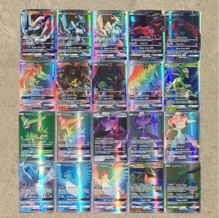 100 cartes à collectionner Pokémon GX - Cartes Flash