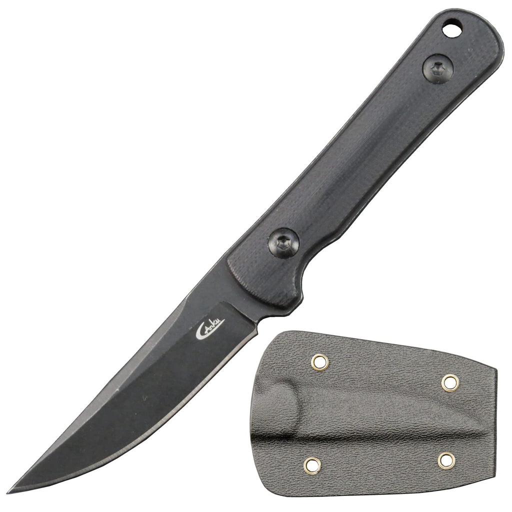 Ccanku C1296 Fixed Blade Knife Neck Knife9Cr18Mov Blade G10 Handle EDC Tool Knifes with kydex Sheath for Outdoor Camping Hiking FishingHunting(Black) … …