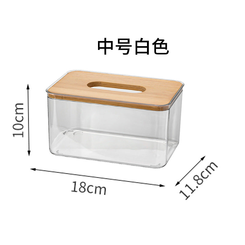 Nordic Minimalist Transparent Tissue Box for Home Use