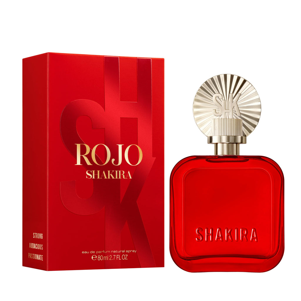 Shakira Parfums - ROJO Eau de Parfum pour femme - Longue tenue - Parfum puissant, sensuel et charmant - Notes florales, épicées et ambrées - Idéal pour la journée - 80 ml
