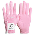 FINGER TEN Golf Gloves Womens Ladies 1 Pack Glove Left Hand for Right Handed Golfer Wet Hot Cool Rain Grip Weathersof All Weather Fit Small Medium Large XL (Pink Medium(Worn On Left Hand))
