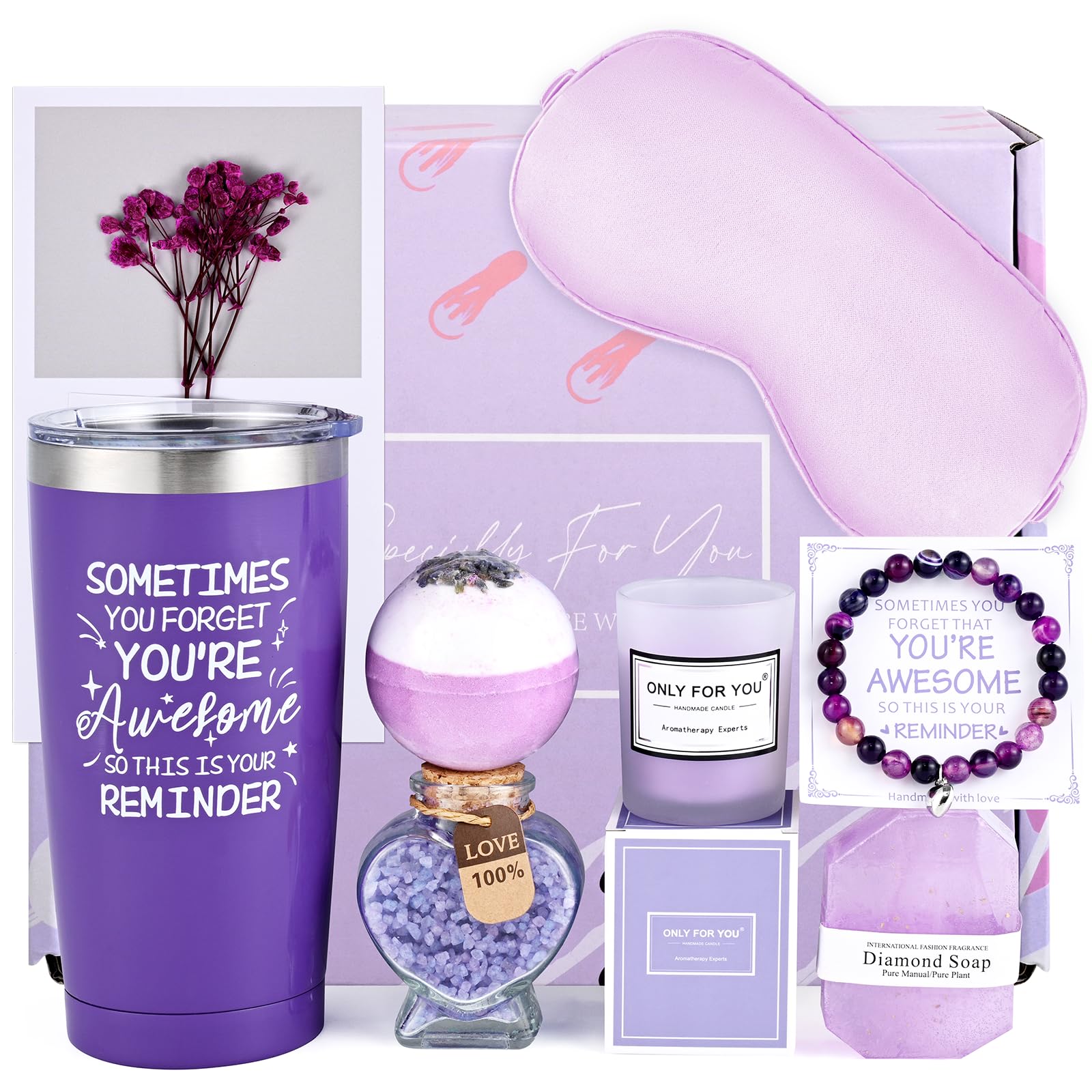FRAMICS 8-Piece Purple Spa Gift Set for Women | Mother's Day Gift