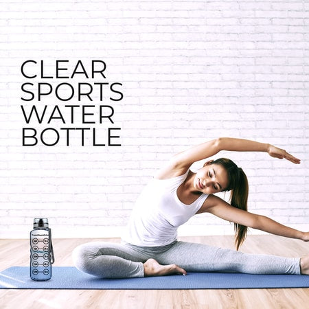 50 oz Clear Sports Water Bottle - High Capacity Hydration