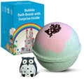Cute OWL Toy in Bubble Bath Bomb for Kids with Surprise Inside - Natural Ingredients Safe for Sensitive Skin - Coconut and Olive Oils and Sweet Watermelon Scent - Comes in Giftable Box