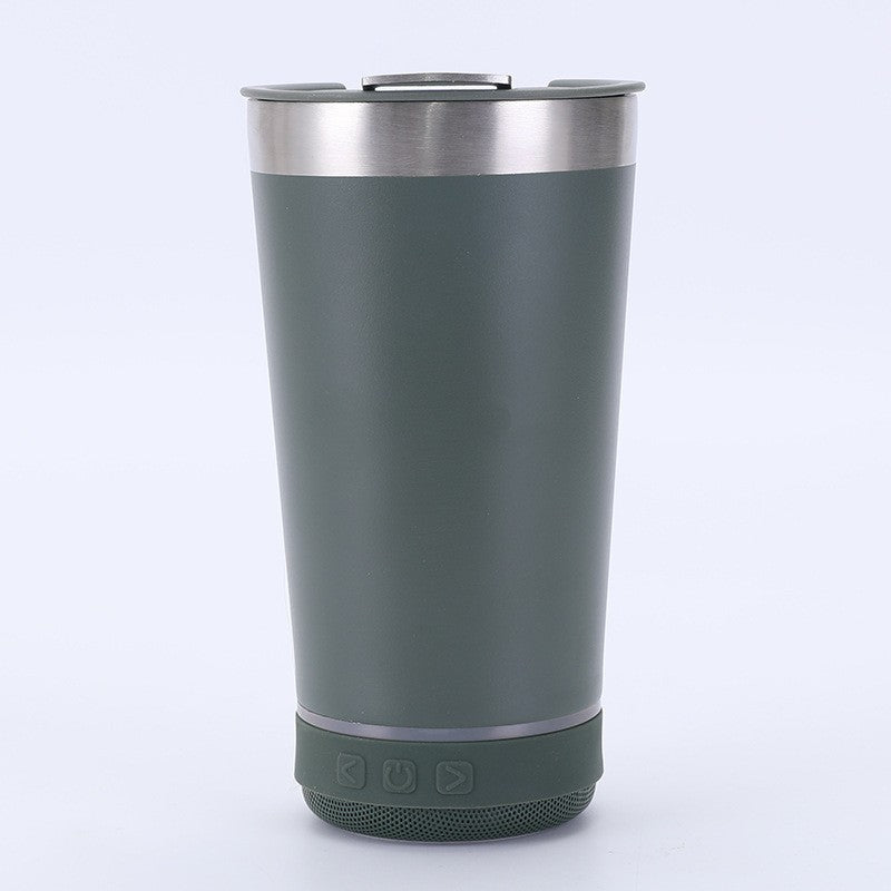 16oz Bluetooth Speaker Beer Mug - Stainless Steel Travel Cup
