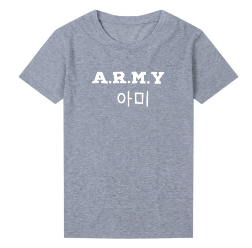A.R.M.Y T-Shirt with Letter Print and Short Sleeves