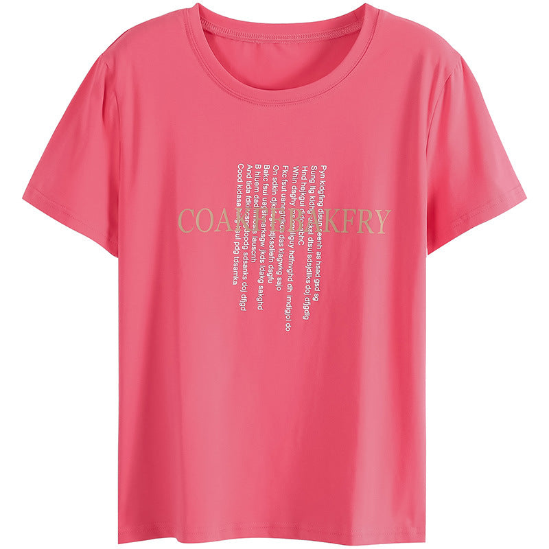 Korean Style Loose Fit Slimming Short Sleeve T-Shirt