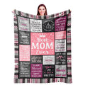Ivivis Gifts for Mom Blanket 60"x50" Mom Birthday Gifts Mothers Day Birthday Gifts for Mom Mom Gifts from Daughters Son Gifts for Mom Birthday Christmas Best Mom Ever Blankets Throw