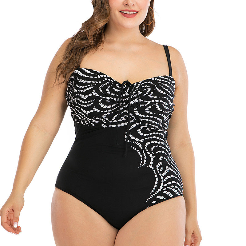Plus Size Sexy Printed Women's One-Piece Swimsuit
