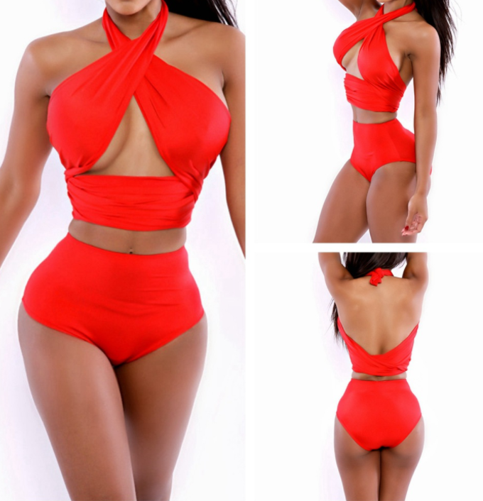 Plus Size Conservative Women's One-Piece Swimsuit
