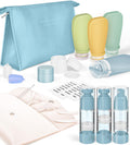 Noideeer 19 Pack Travel Bottles for Toiletries TSA Approved Refillable Squeezable Leak Proof Silicone Travel Size Toiletries Containers for Shampoo Conditioner Lotion BPA Free