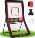 ZEALFEEL Lacrosse Rebounder 4x7ft Lacrosse Rebound for Backyard with 5 Adjustable Angles Target Strip Volleyball Rebounder Net Perfect for Lacrosse Volleyball Baseball Softball and Soccer Training