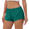 Aurefin Lightweight Athletic Shorts for Women Quick Dry Running Shorts with Zip Pocket and Liner Womens Gym Workout Shorts Green XL