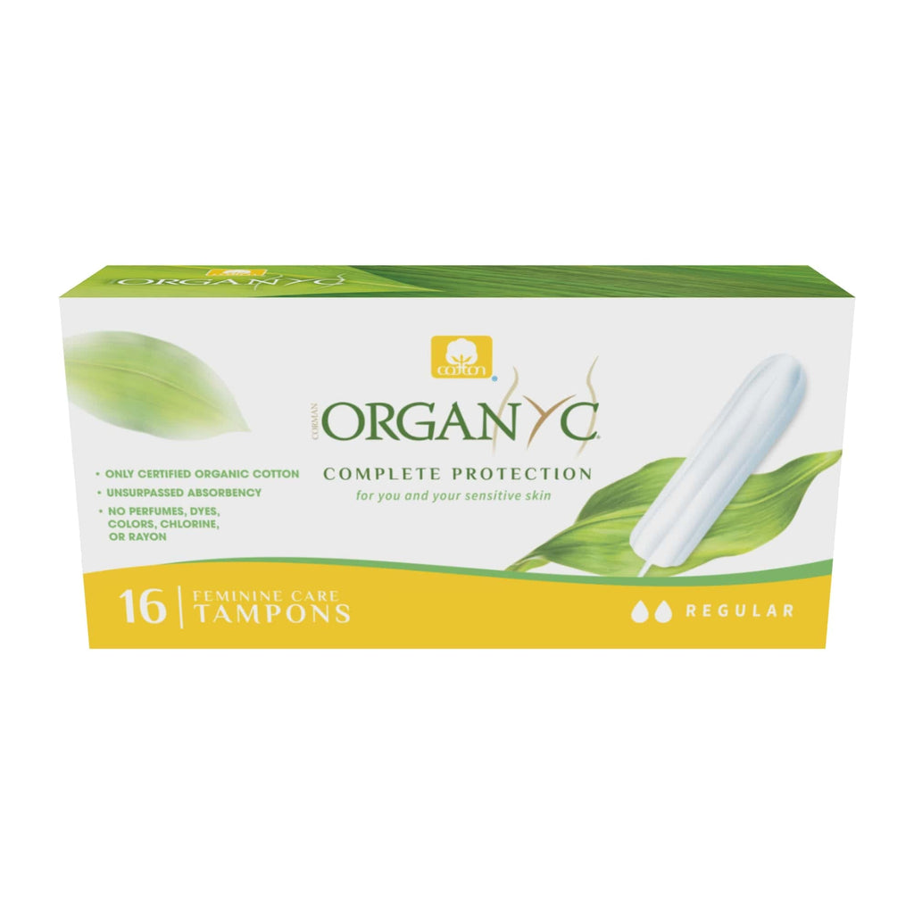 Organyc - Tampons 100% Coton Bio Certifié - Sans Applicateur Sans Chlore Parfums Rayonne et Produits Chimiques 192 Unités Flux Normal (Paquet de 12)