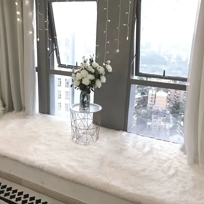 Tapis moelleux à poils longs pour salon (1 pièce)
