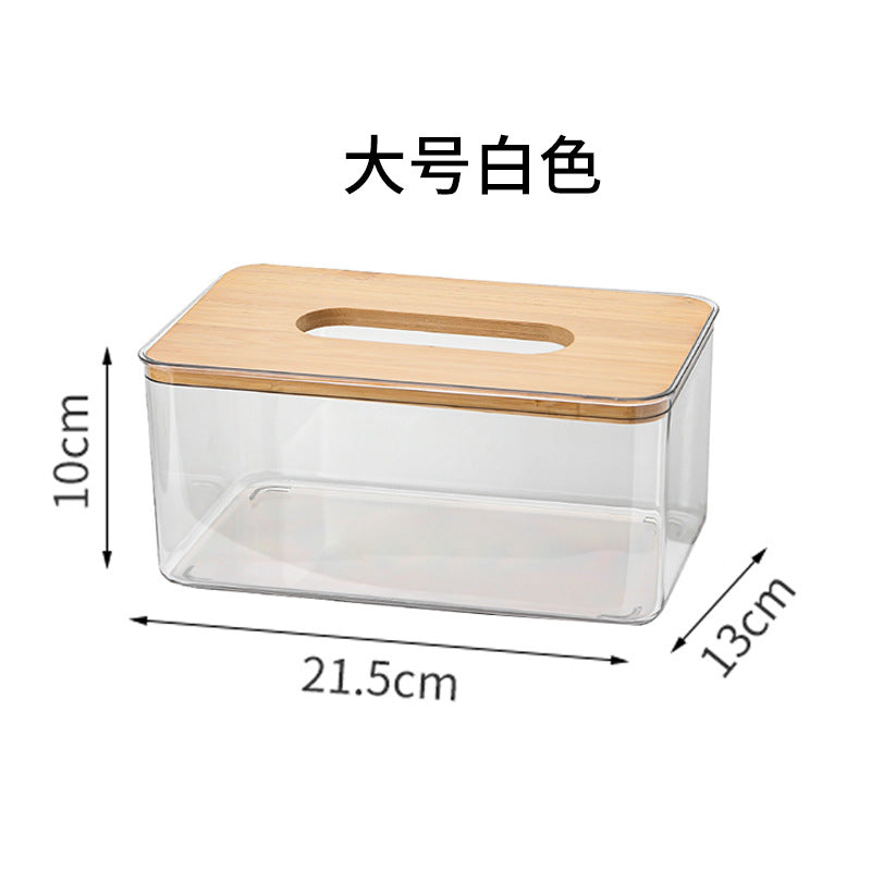 Nordic Minimalist Transparent Tissue Box for Home Use