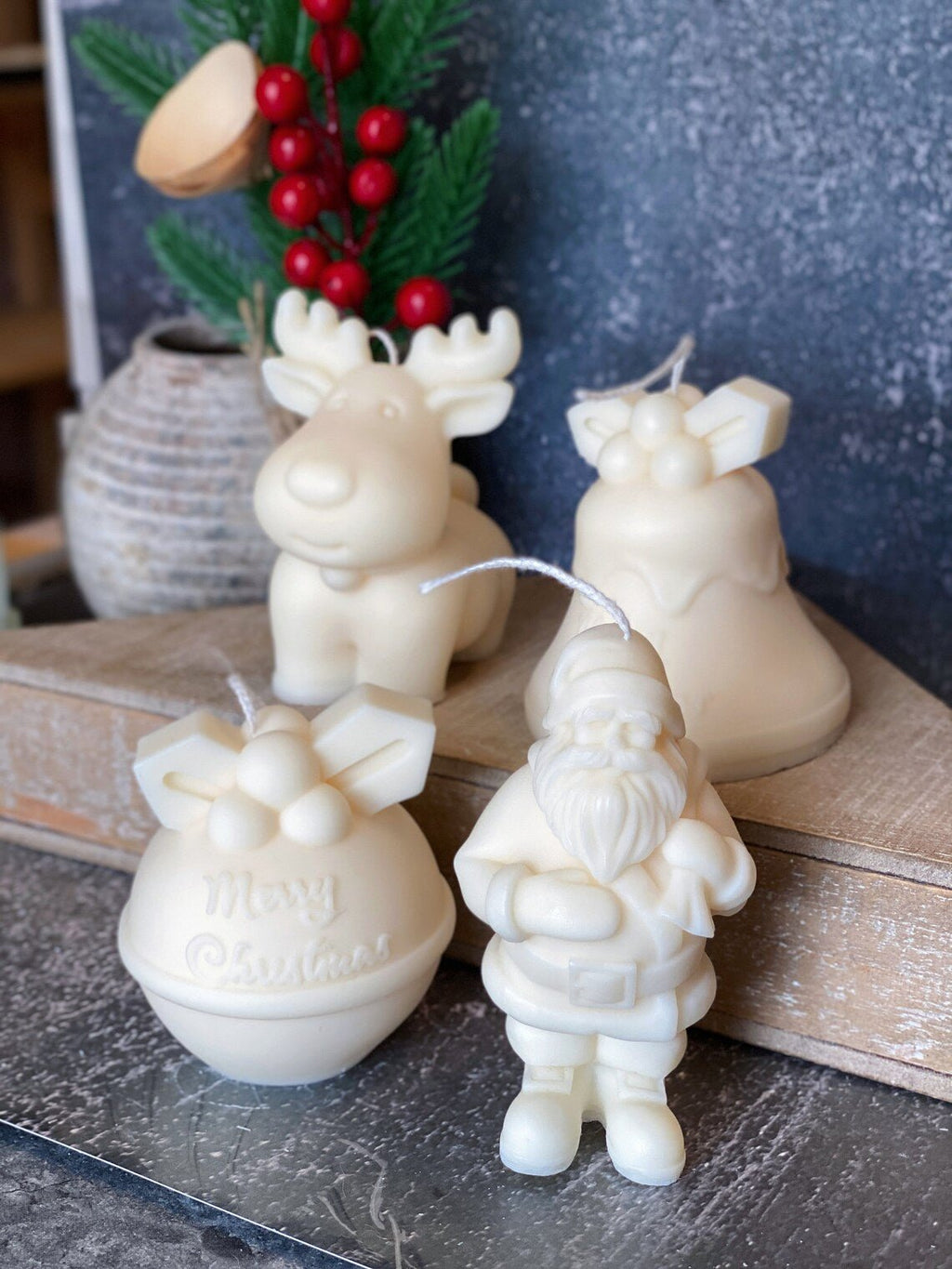 Grande bougie de Noël cloche