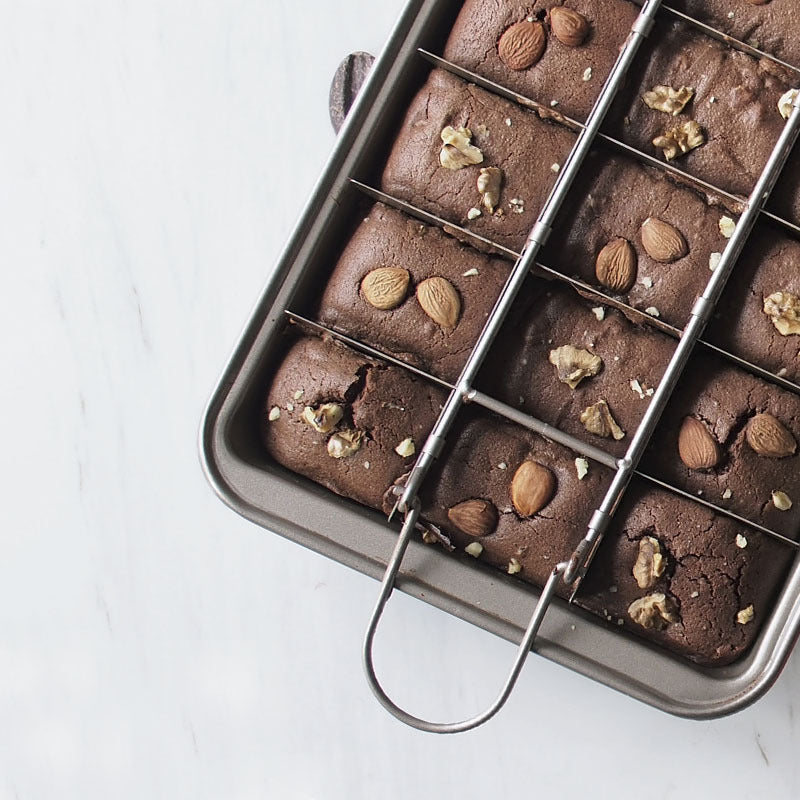Brownie Baking Pan with Non-Stick Thick Base
