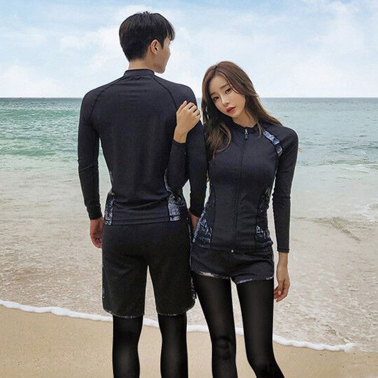 Quick-Dry Sunscreen Surfing Wetsuit Set for Couples