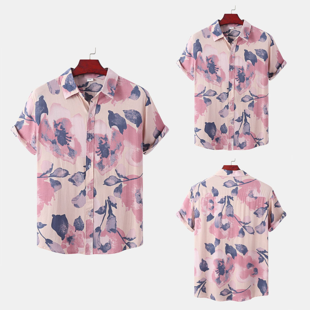 Men's Short Sleeve Floral Hawaiian Shirt 2022 Collection