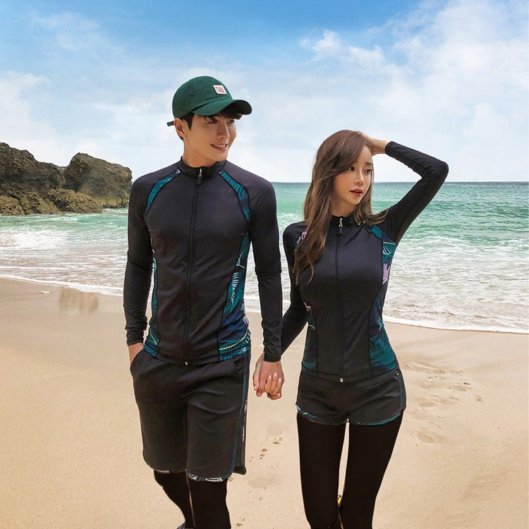 Quick-Dry Sunscreen Surfing Wetsuit Set for Couples