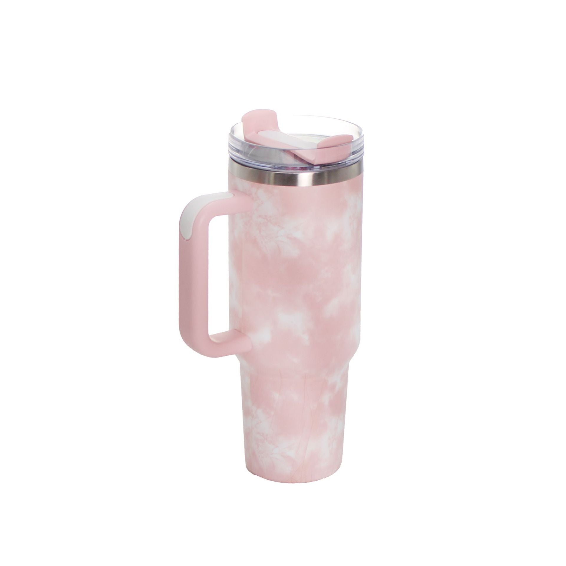 40oz Stainless Steel Travel Mug with Straw & Handle
