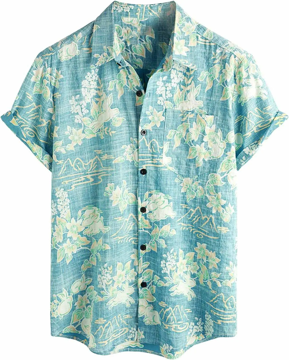 Men's Tropical Hawaiian Short Sleeve Shirt