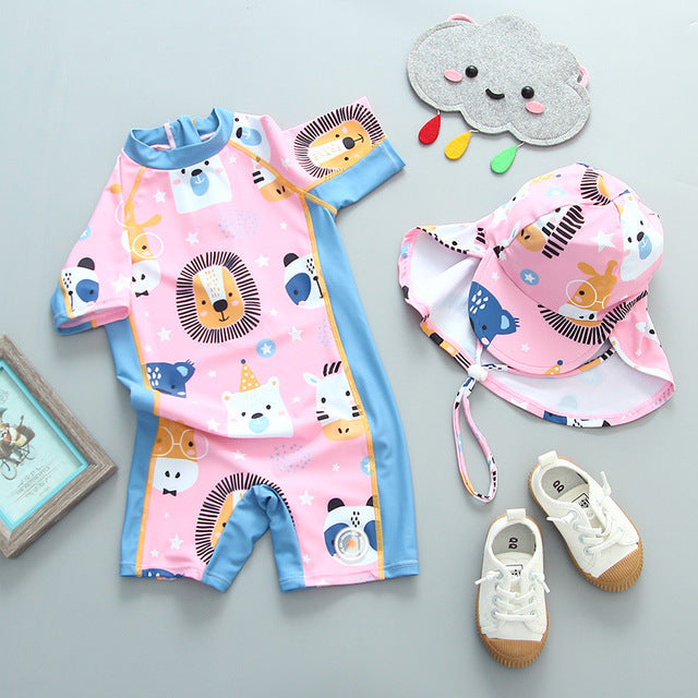 Cute Print Children's One-Piece Swimsuit