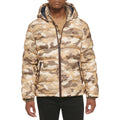 Tommy Hilfiger Mens Hooded Puffer Jacket Khaki Camo XX-Large
