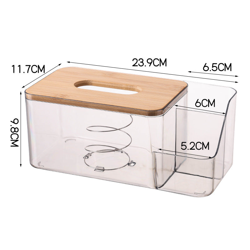 Nordic Minimalist Transparent Tissue Box for Home Use
