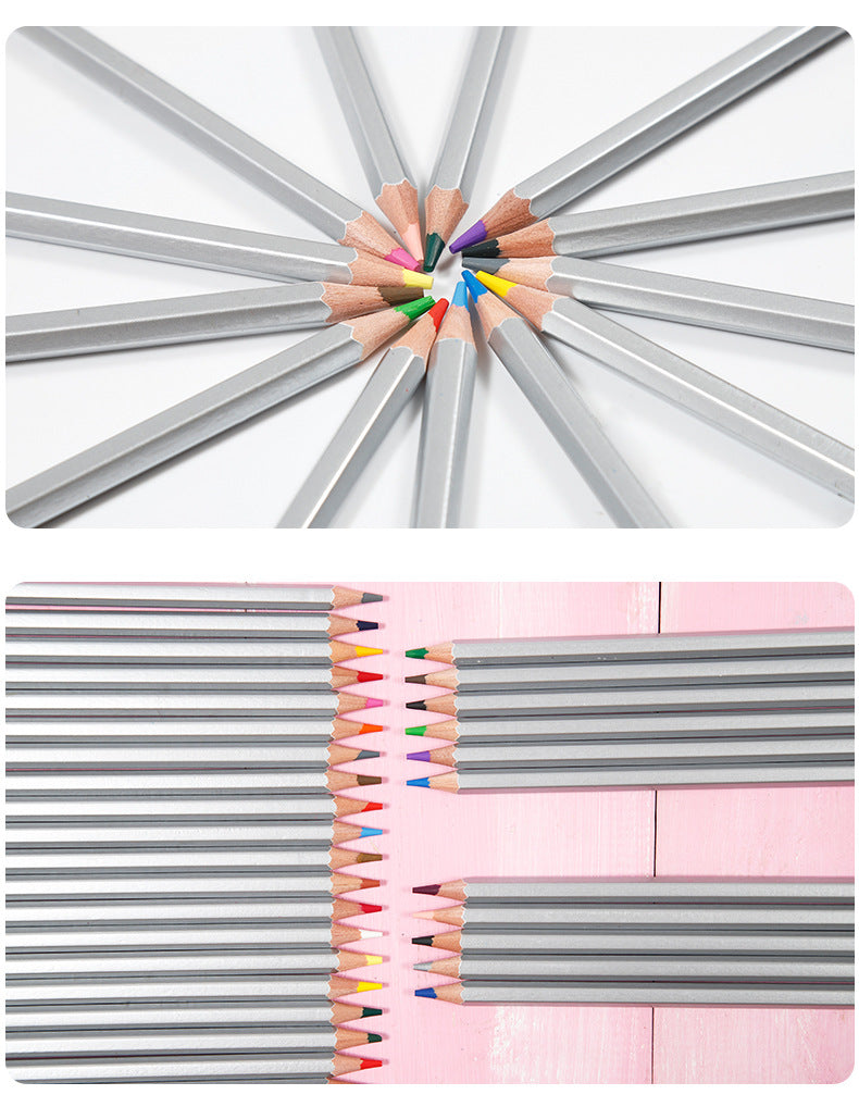 36-Color Colored Pencil Set in Metal Box for Art