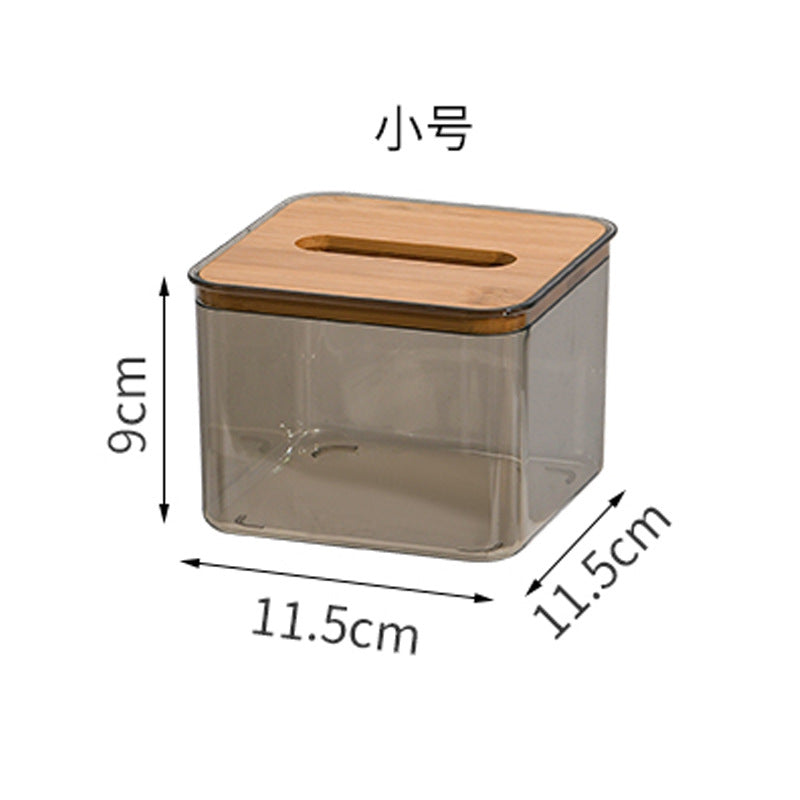 Nordic Minimalist Transparent Tissue Box for Home Use