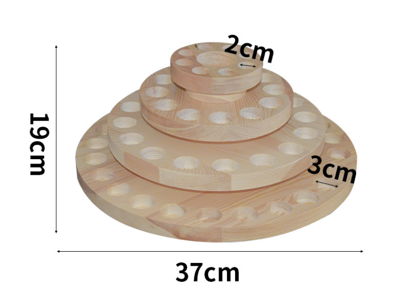 Wooden Essential Oil Box with Rotating Display Stand