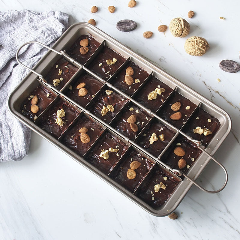 Brownie Baking Pan with Non-Stick Thick Base