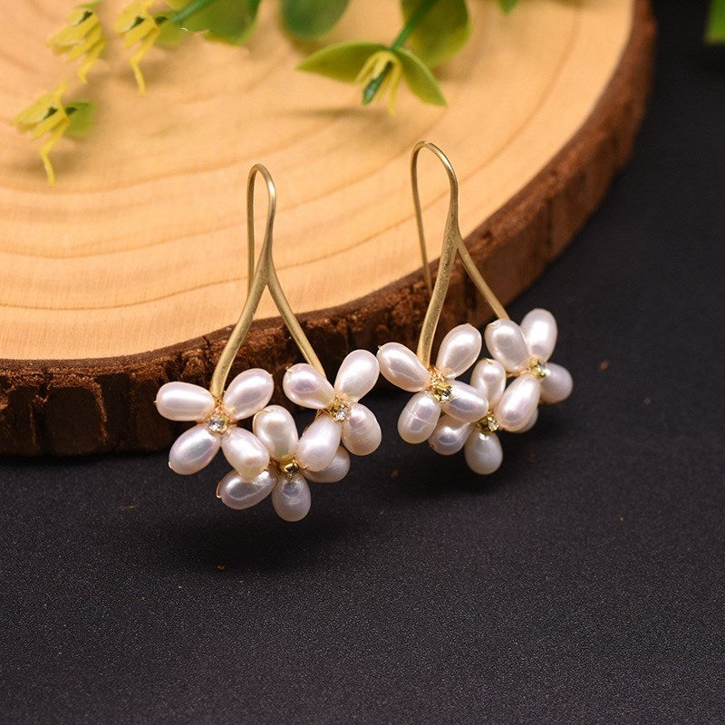GLSEEVO Original Freshwater Pearl Earrings, Handmade Gift
