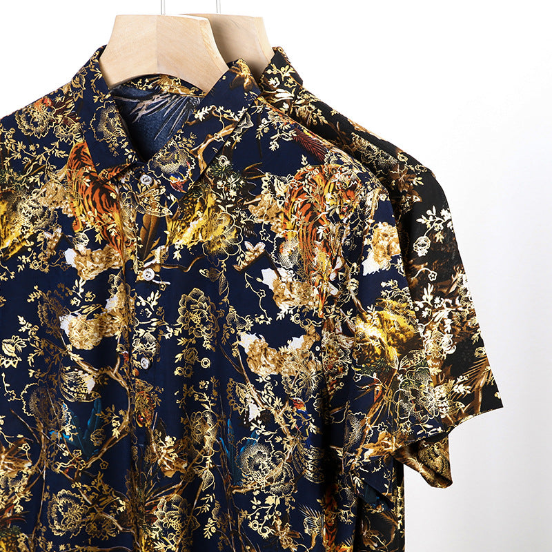 Men's Short Sleeve Fashion Floral Shirt - Summer Style