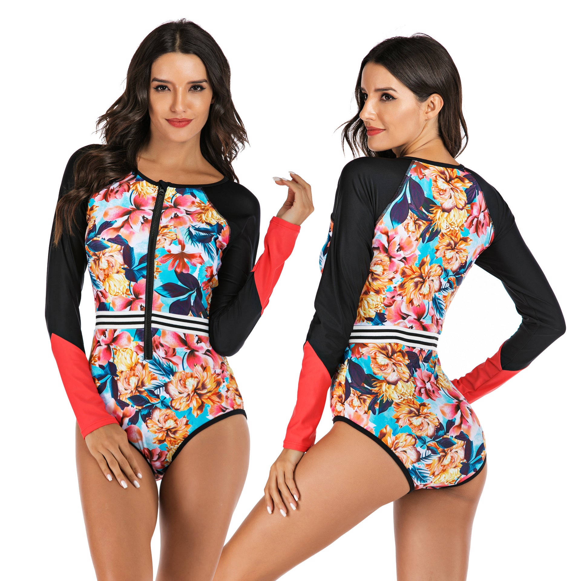 Women's Long Sleeve One-Piece Surfing Swimsuit