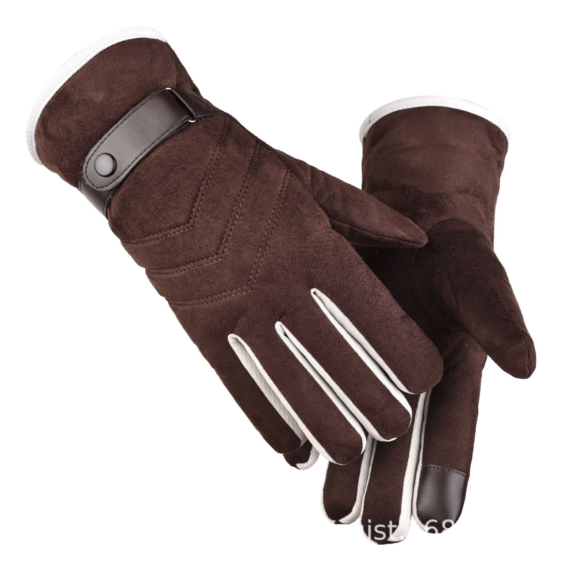 Thick Winter Suede Cotton Gloves for Outdoor Riding
