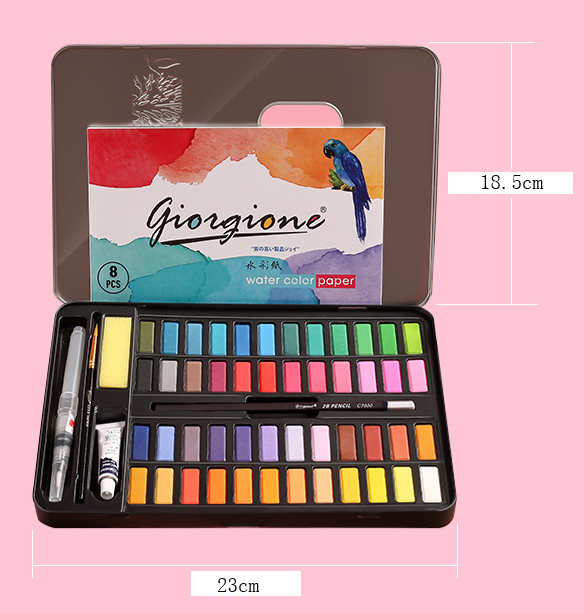 Complete 36/48 Colors Watercolor Paint Set and Accessories