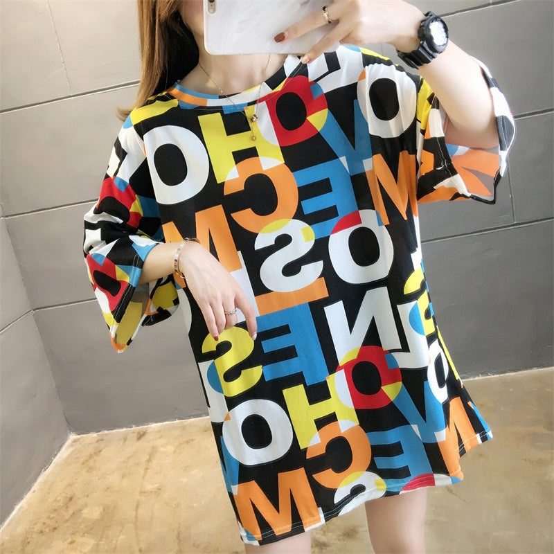 Korean Style Loose-Fit Short Sleeve T-Shirt for Women