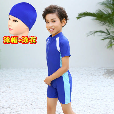 Girls' One-Piece Swimsuit for Sun Protection Training
