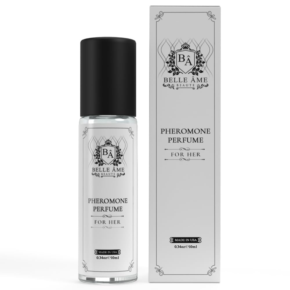 BELLE AME Pheromone Perfume for Women - Jasmine Scent - Long-Lasting - Roll-On Pheromone Perfume - Scientifically-Backed Pheromone Perfumes for Women - Women Pheromone Perfume 0.34 oz (10 mL)
