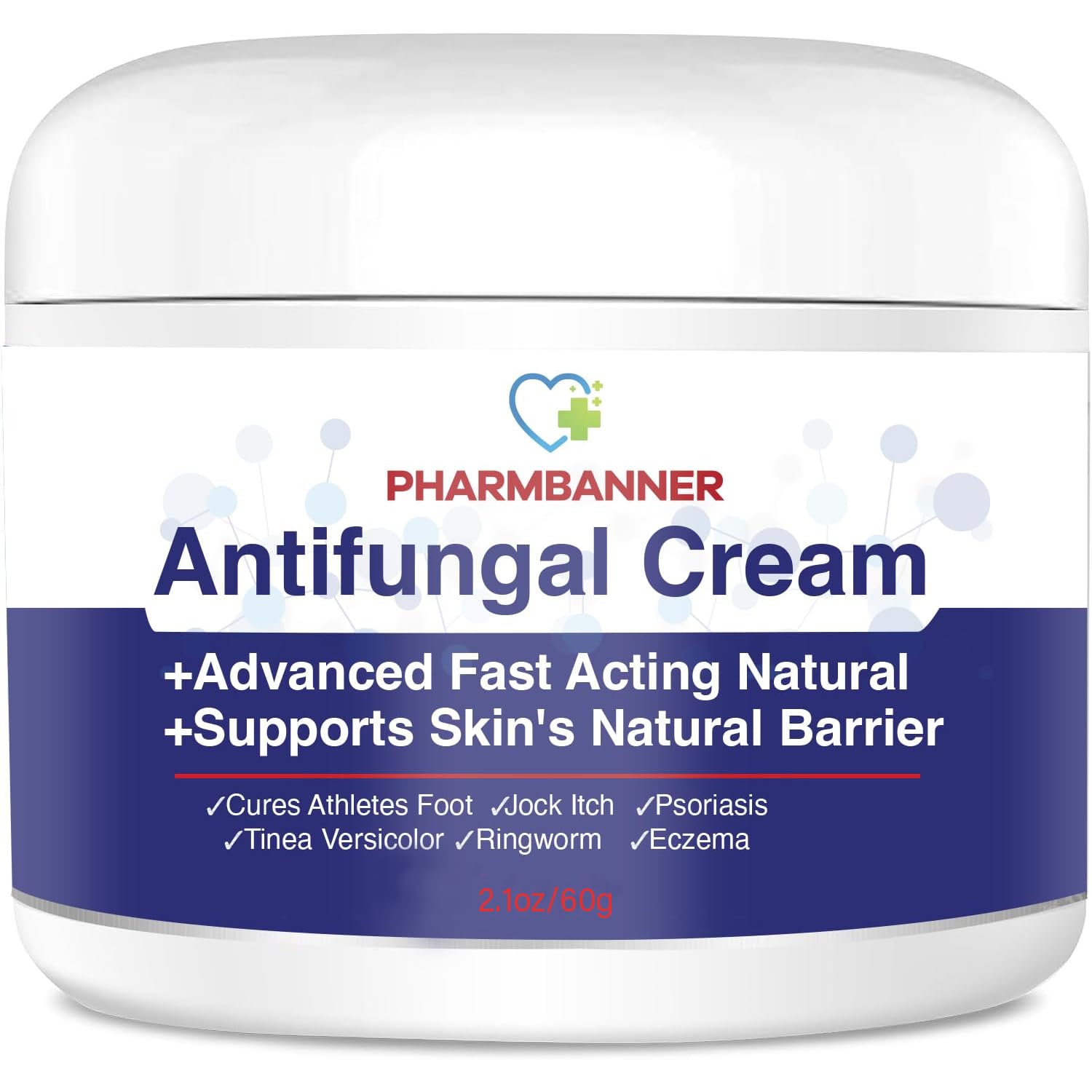 Antifungal Cream for Jock Itch: Psoriasis and Ringworm Treatment - Extra Strength Fast Relief for Itchy Skin Tinea Cruris and Athletes Foot - Soothing Foot & Body Balm for Men & Women 2.1oz