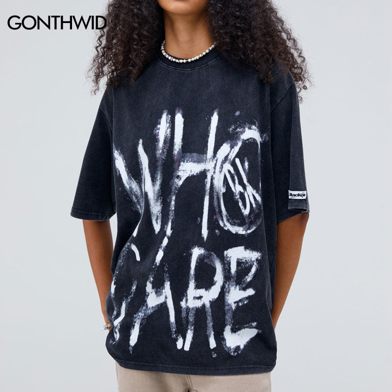 Vintage Punk Oversized Graphic T-Shirt for Men