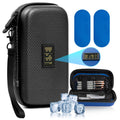 MOSKESON 24h Insulin Cooler Travel Case - TSA Approved Medication Diabetic Cooler for Travel with Thermometer Temperature Display Refrigerated Medicine Organizer Bag with 2 Ice Pack Black