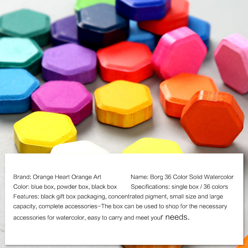 Bogliuno 36-Color Solid Watercolor Paint Set for Beginners