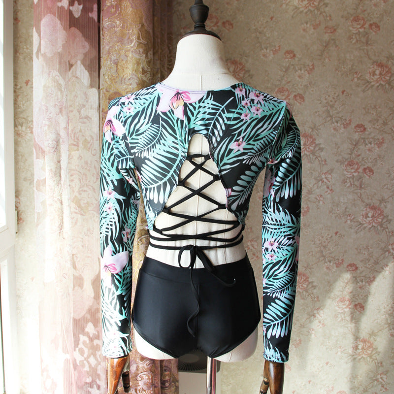 Women's Long Sleeve Surfing Swimsuit and Diving Set