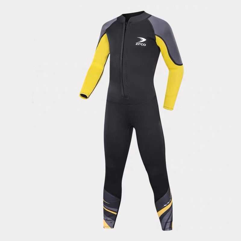 Boys' Thickened Long Sleeve Sunscreen Surf Suit