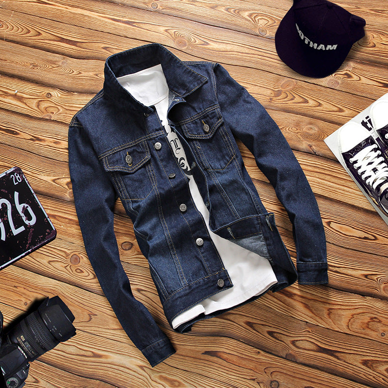 2020 Men's Slim Fit Denim Jacket for Fall Fashion