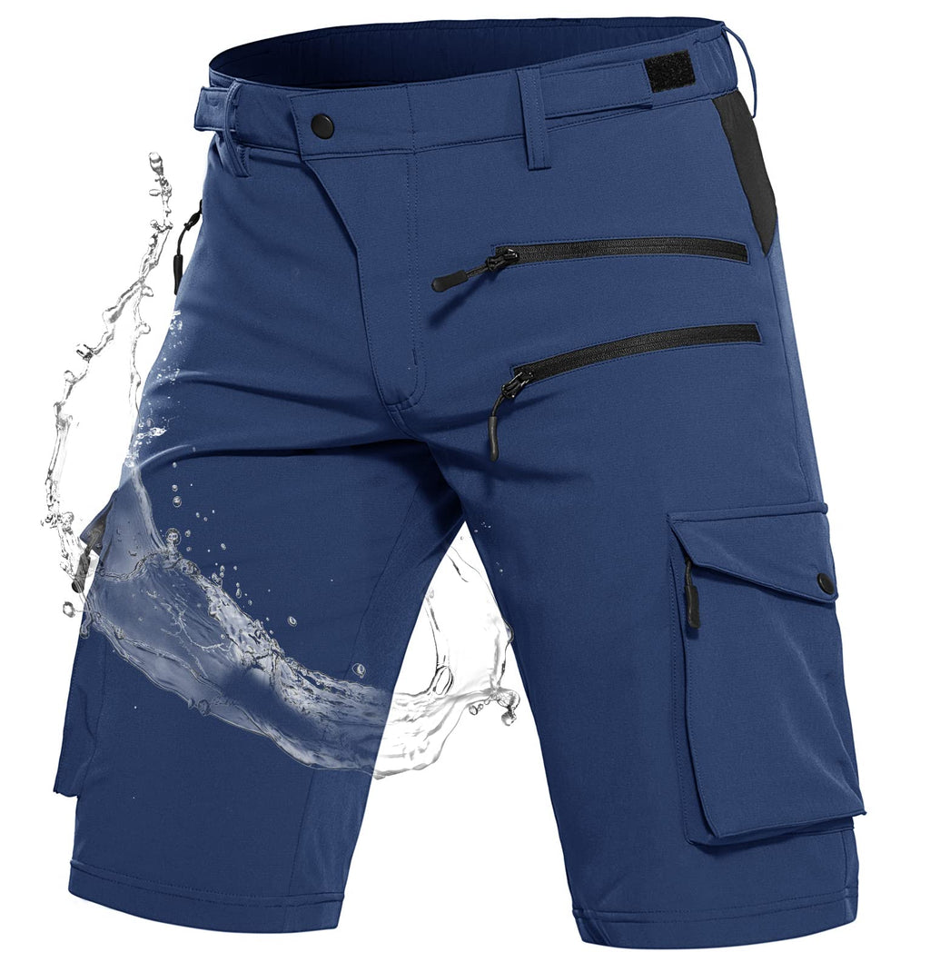 Wespornow Mens-Hiking-Shorts Tactical Shorts Lightweight-Quick-Dry-Outdoor-Cargo-Casual-Shorts for Hiking Cycling (Indigo Small)